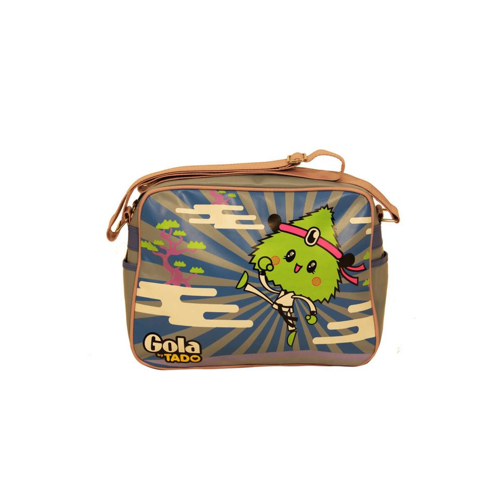 Light Blue Synthetic Women Handbag