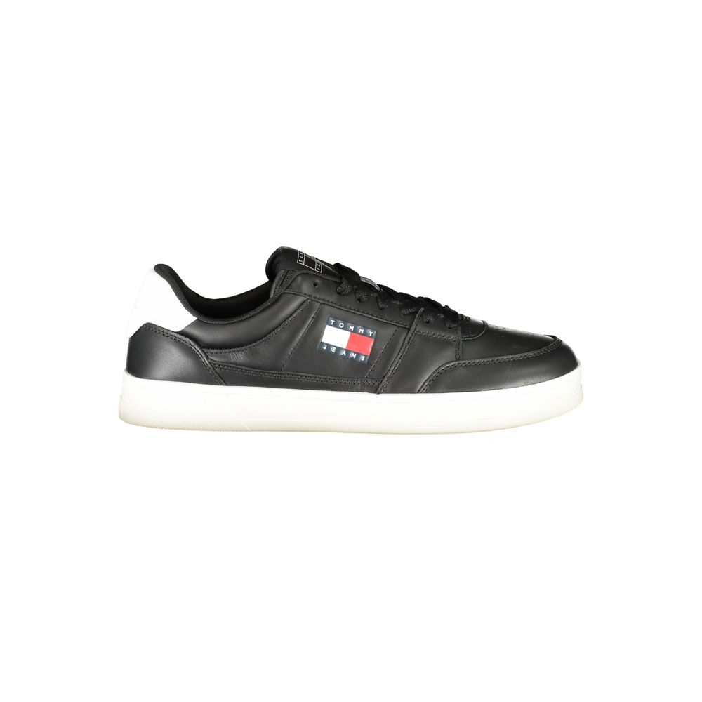 Black Leather Men Sneaker