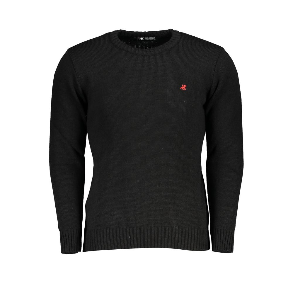 Black Marabou Men Sweater