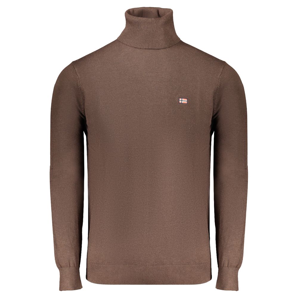 Marrone Polyamide Men Sweater