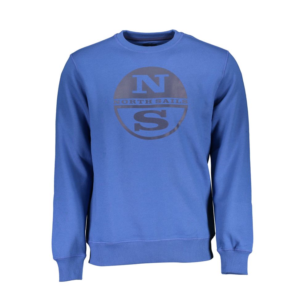 Blue Cotton Men Sweater