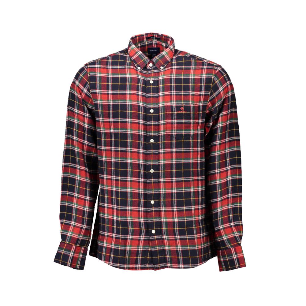 Red Cotton Men Shirt