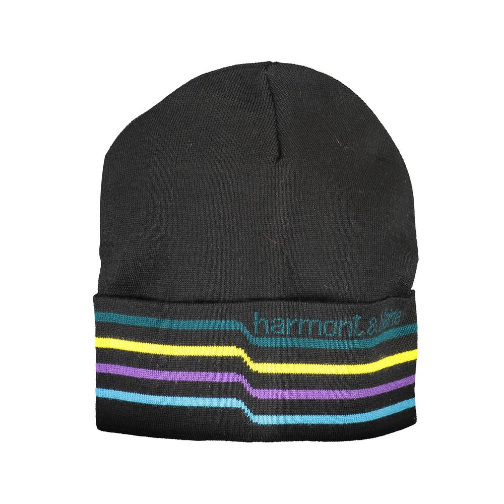 Black Wool Men Cap