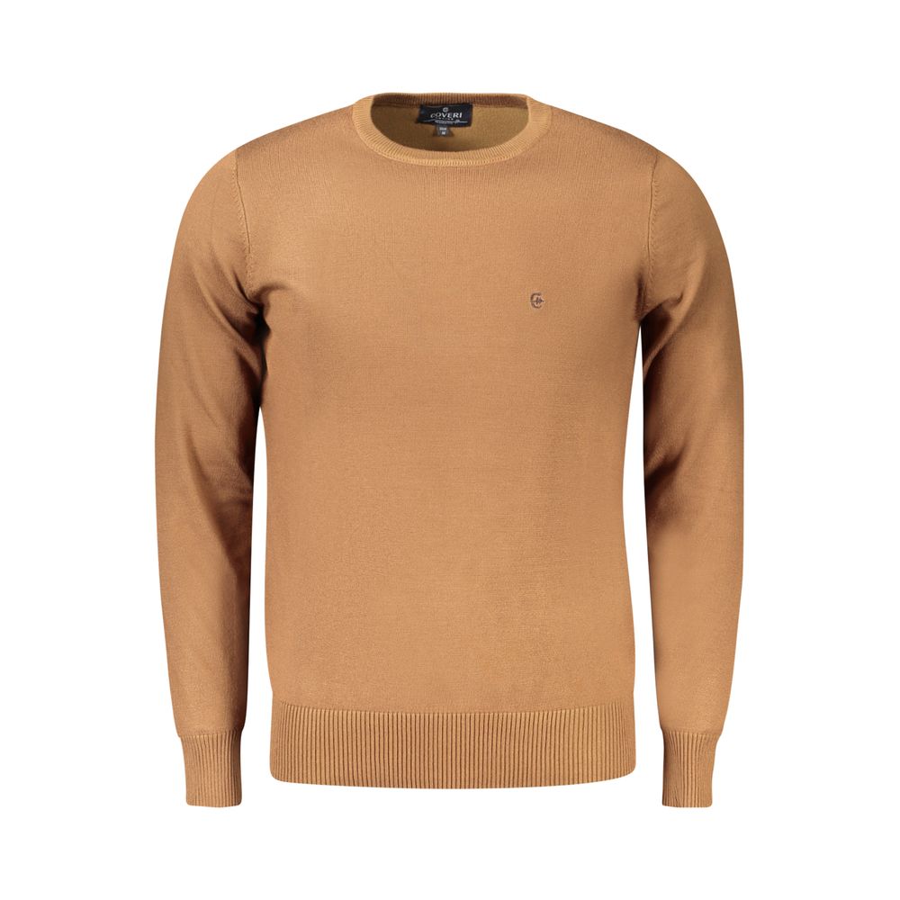 Brown Nylon Men Sweater