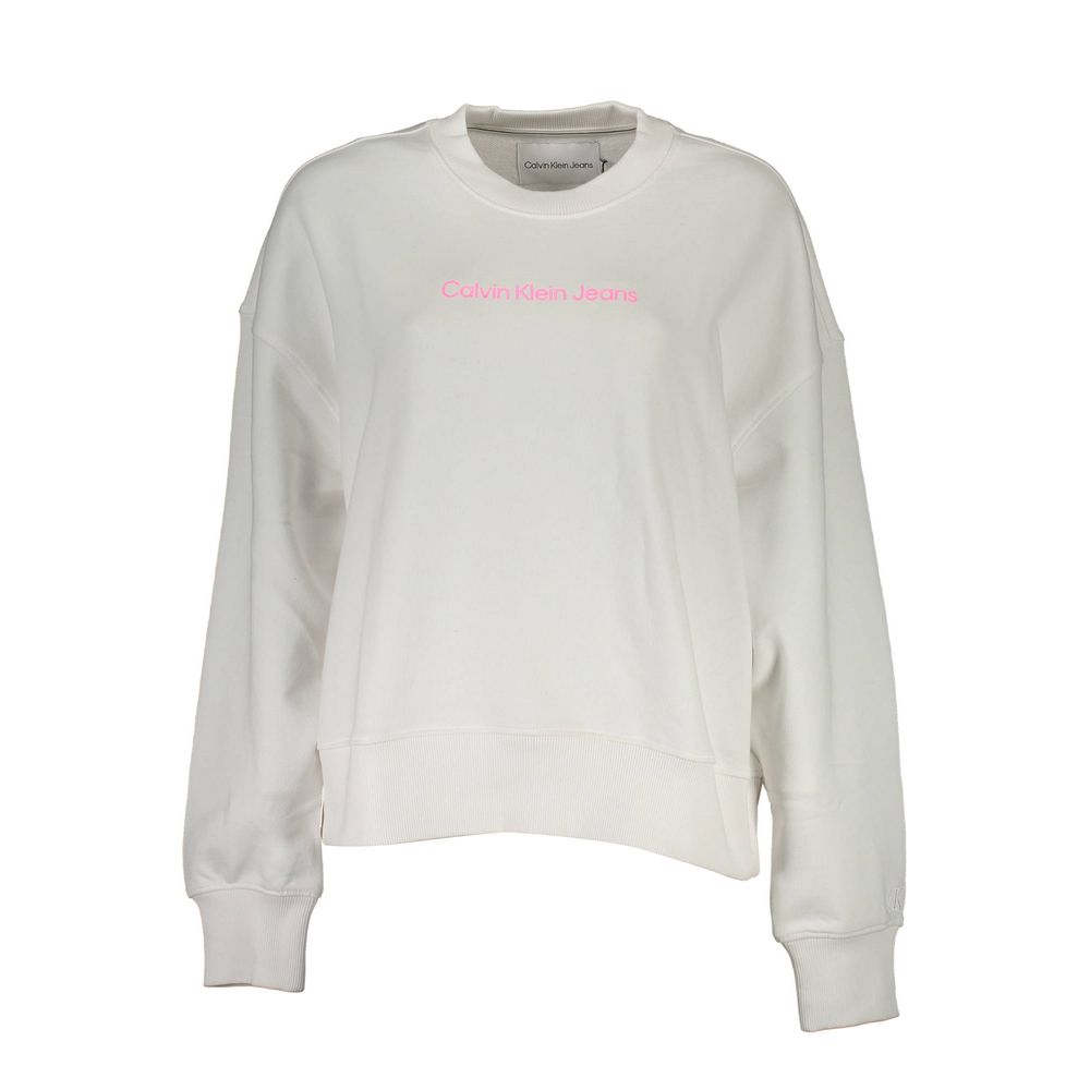 Bianco Cotton Women Sweatshirt