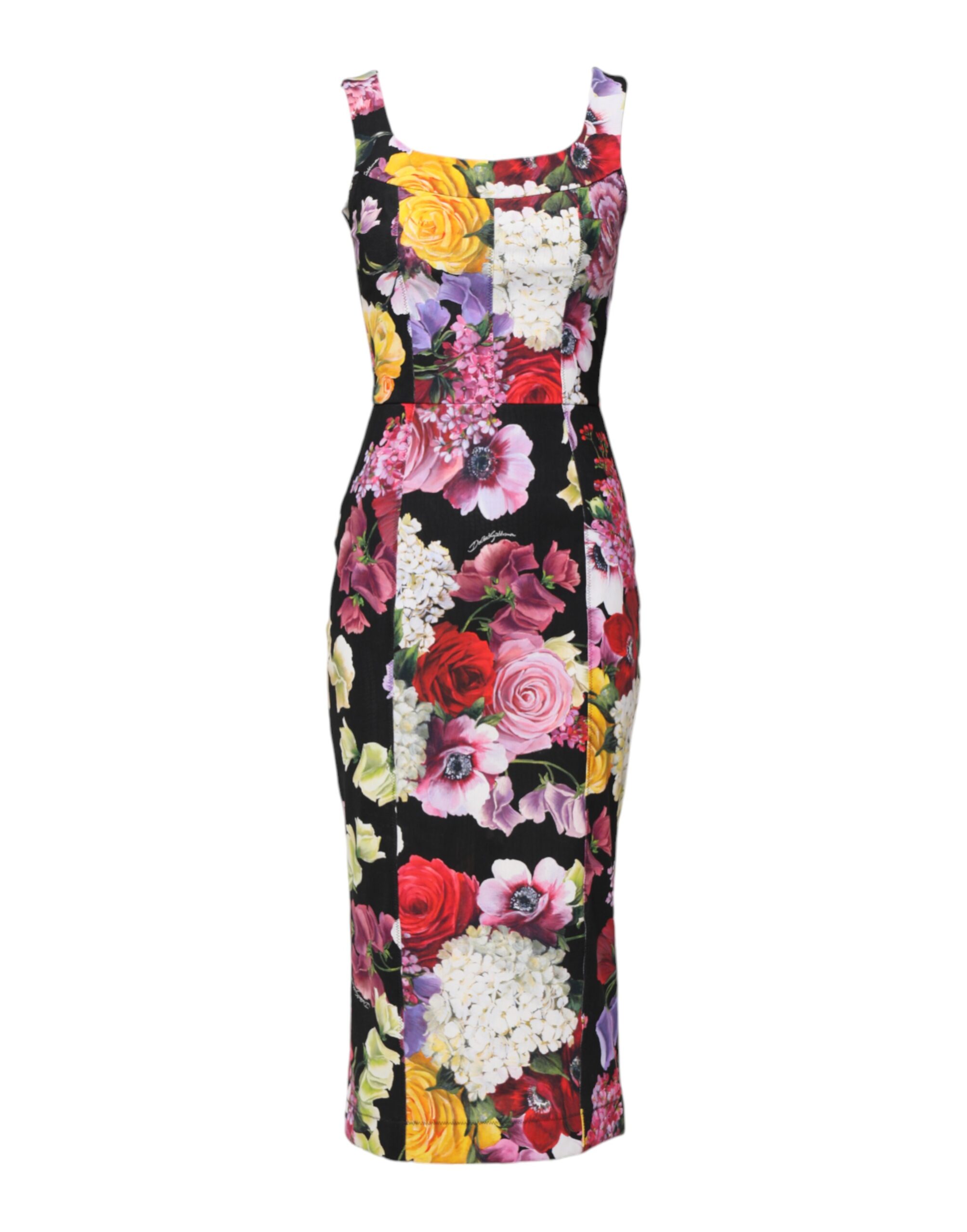 Dolce & Gabbana フラワー フリルドレス マルチカラー Dolce & Gabbana フラワー フリルドレス マルチカラー (Dolce