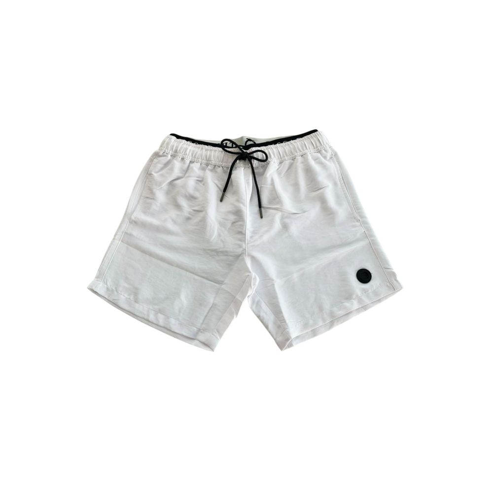 White Polyester Men's Swim Short
