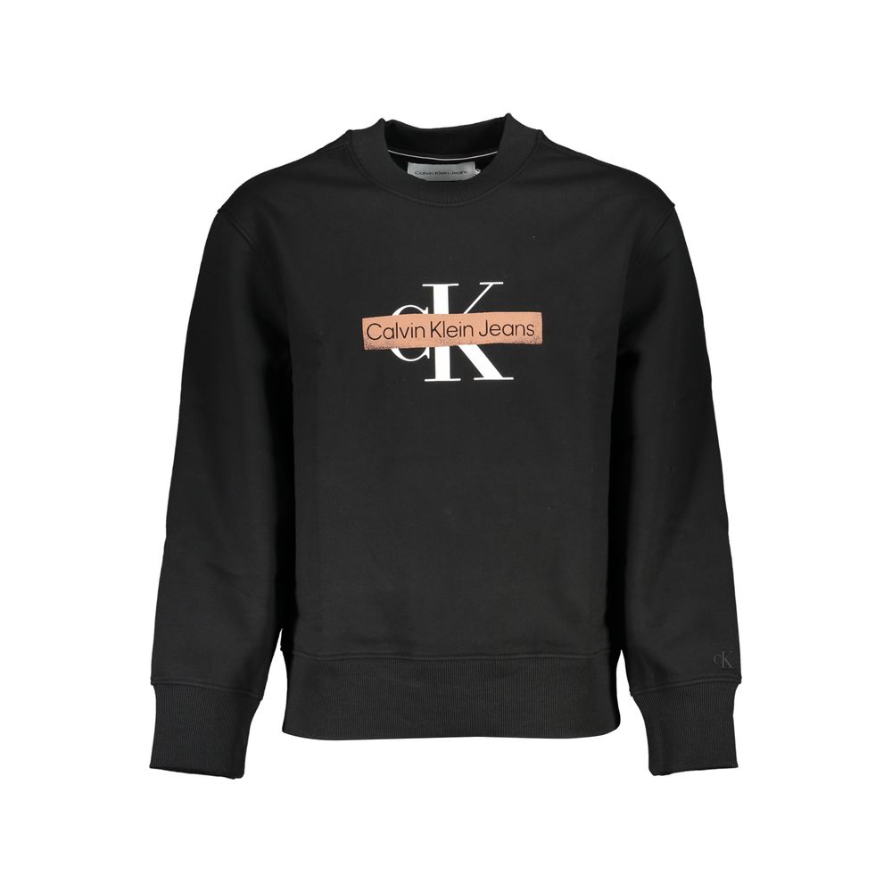 Black Cotton Men's Sweatshirt