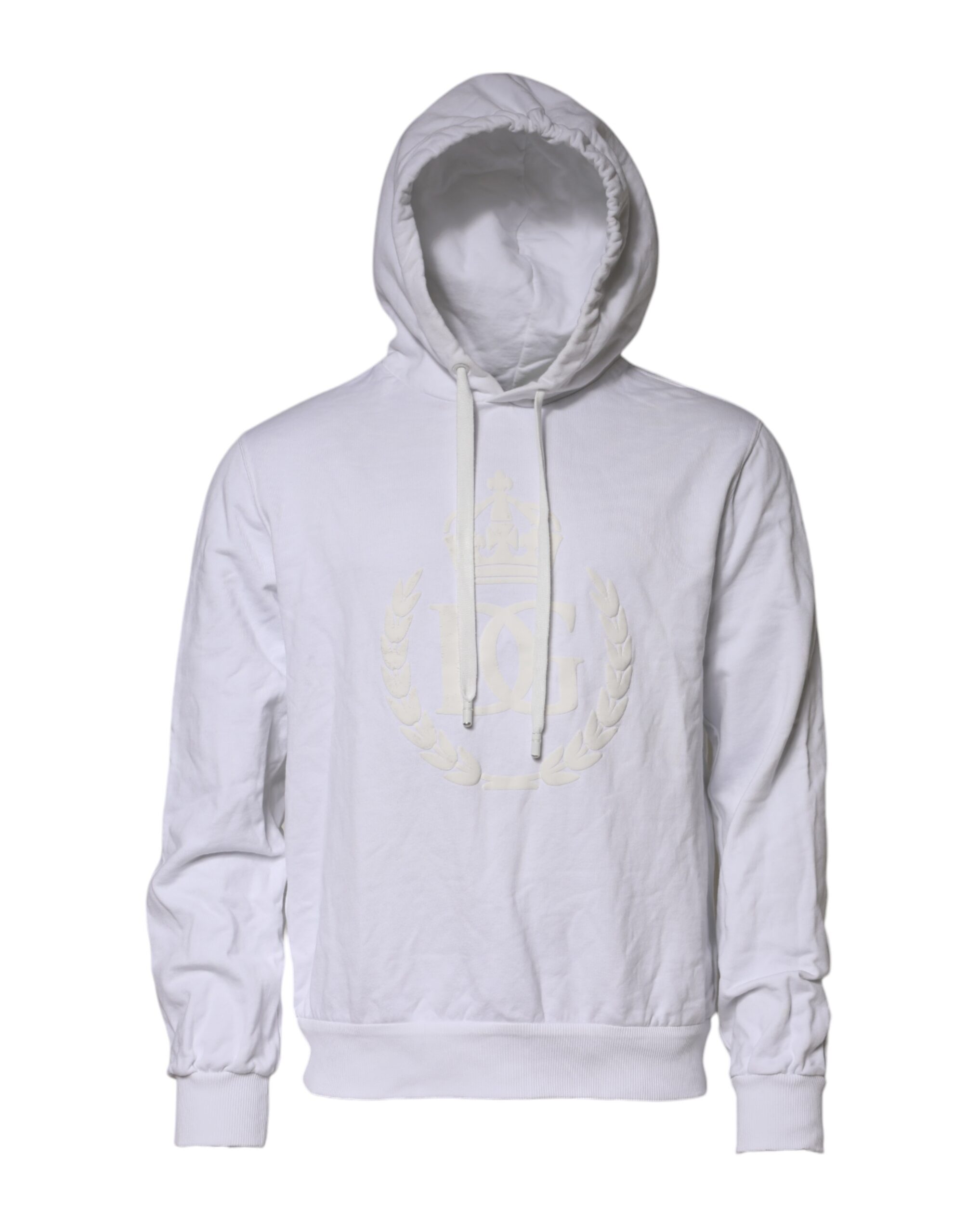 White Embossed Logo Hooded Sweatshirt Sweater