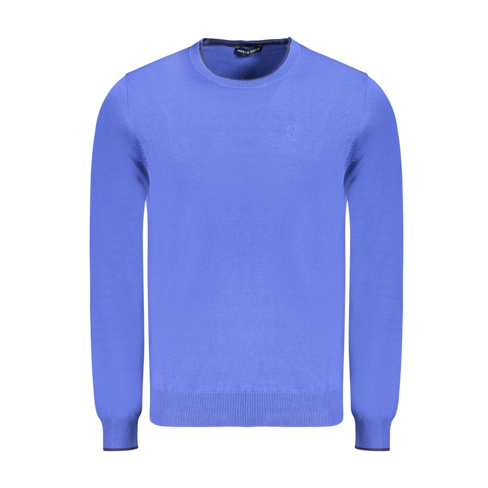 Blue Cotton Men Sweater