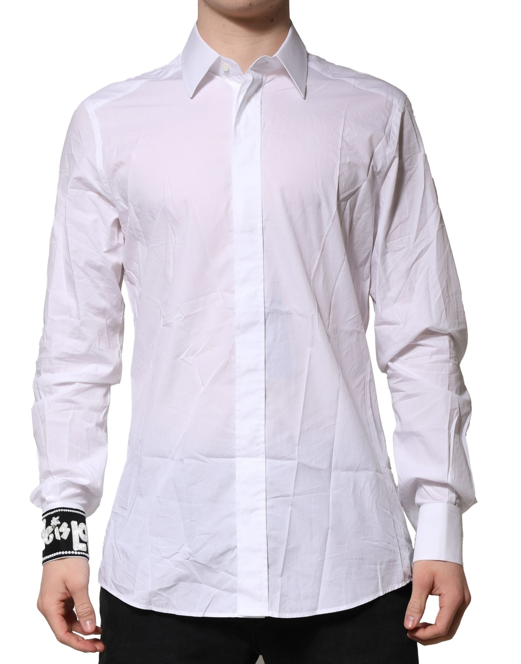 White GOLD Cotton Men Dress Formal Shirt