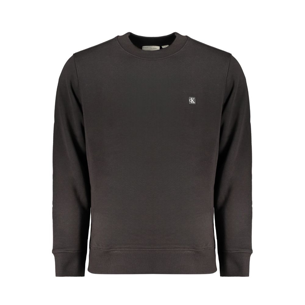 Black Cotton Men Sweater