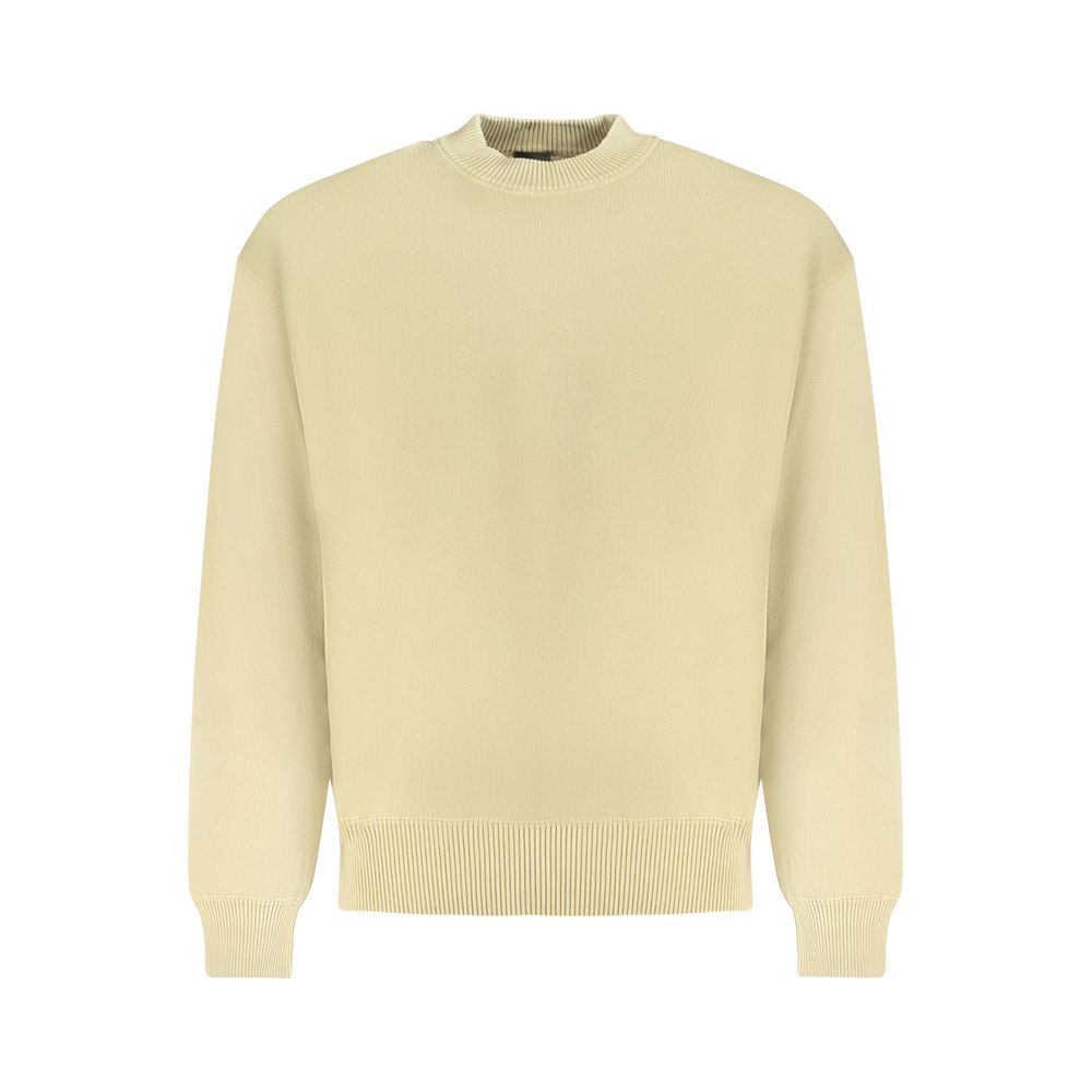 Beige Cotton Men Sweater