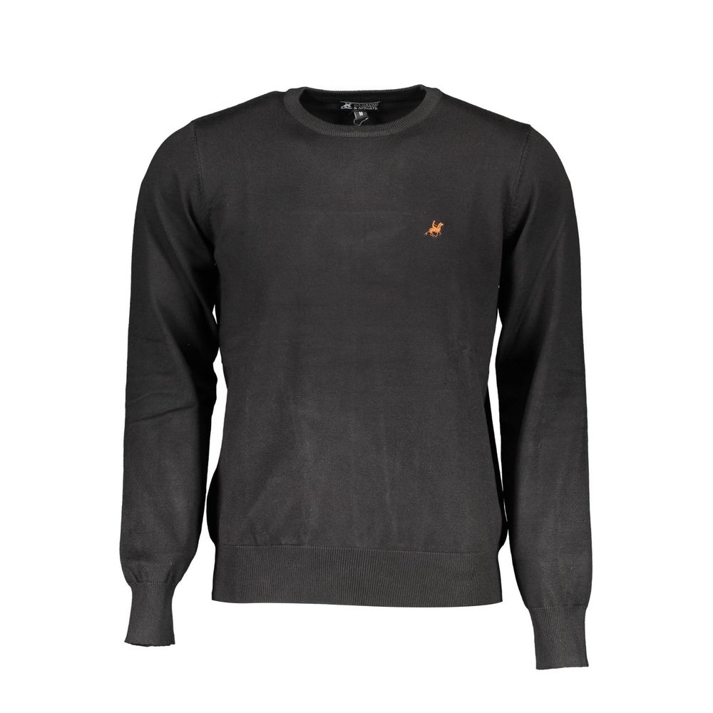 Black Nylon Men Sweater