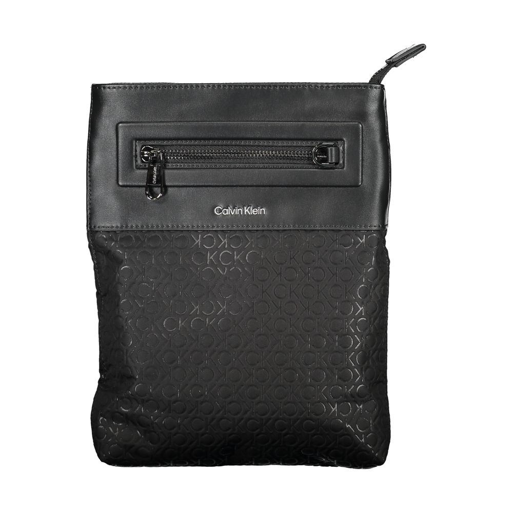 Black Polyester Men's Shoulder Bag