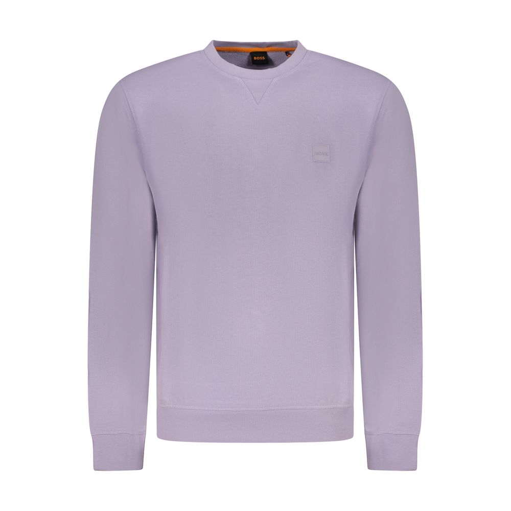 Purple Cotton Men Sweater
