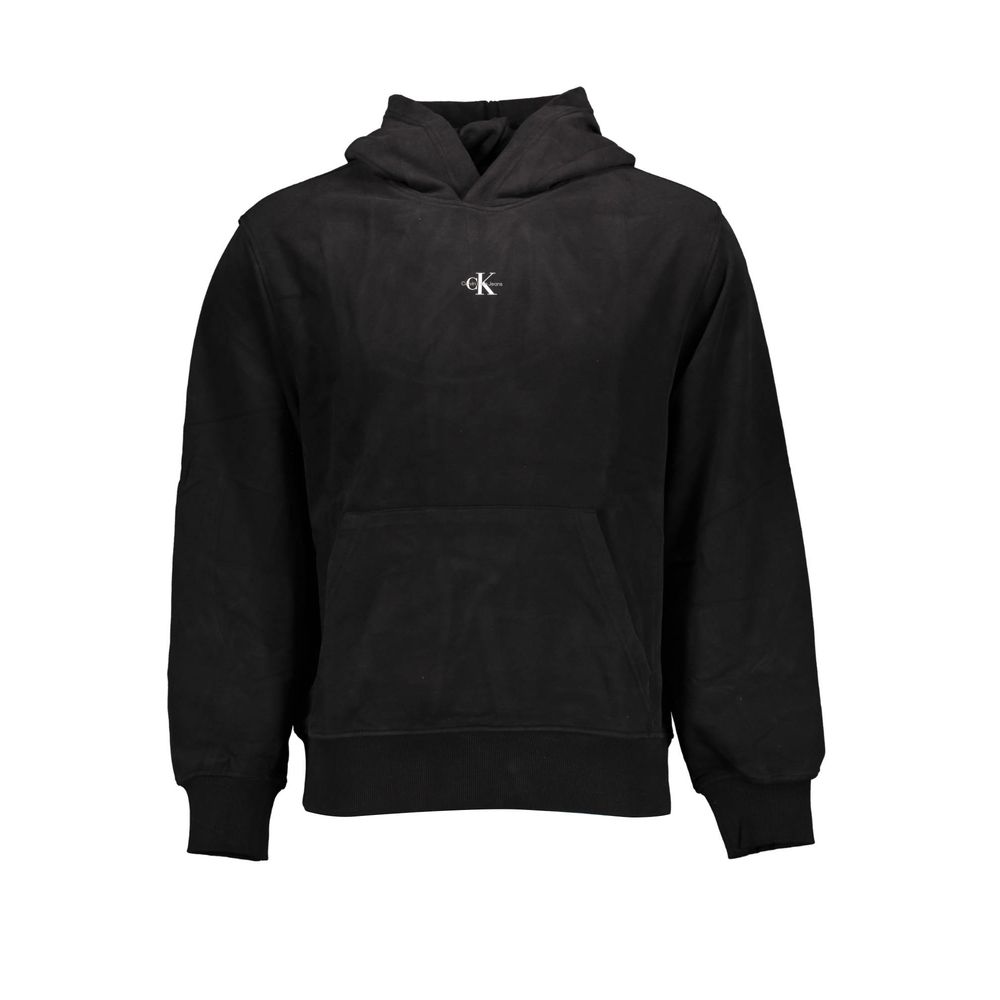 Black Cotton Men's Hoodie