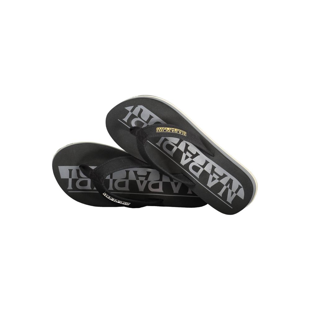 Black Polyester Women Sandal