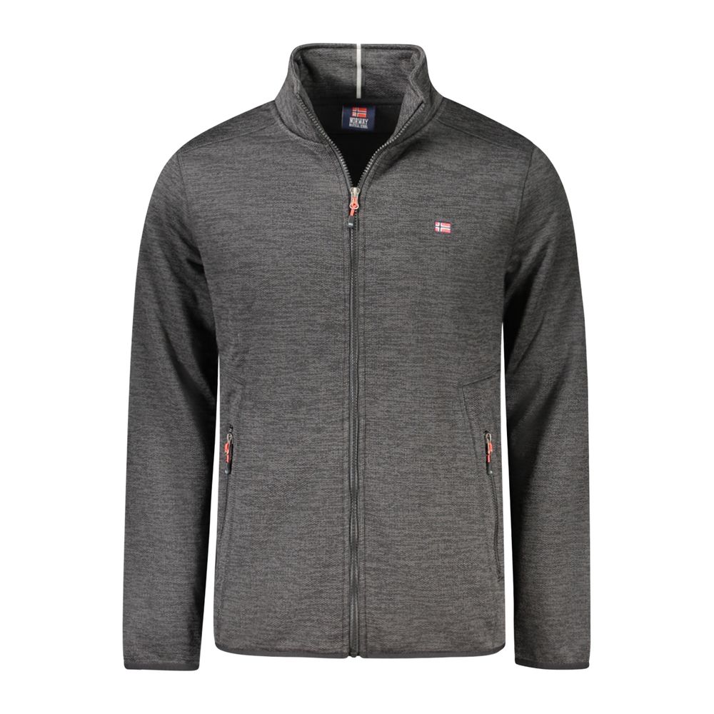 Black Polyester Men Jacket