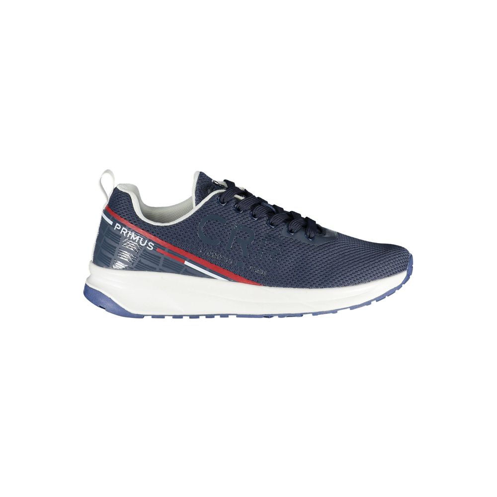 Blue Polyester Men Sneaker