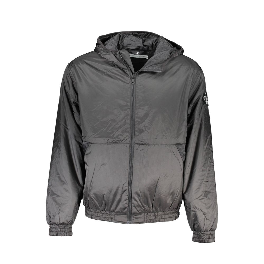 Black Polyester Men's Jacket