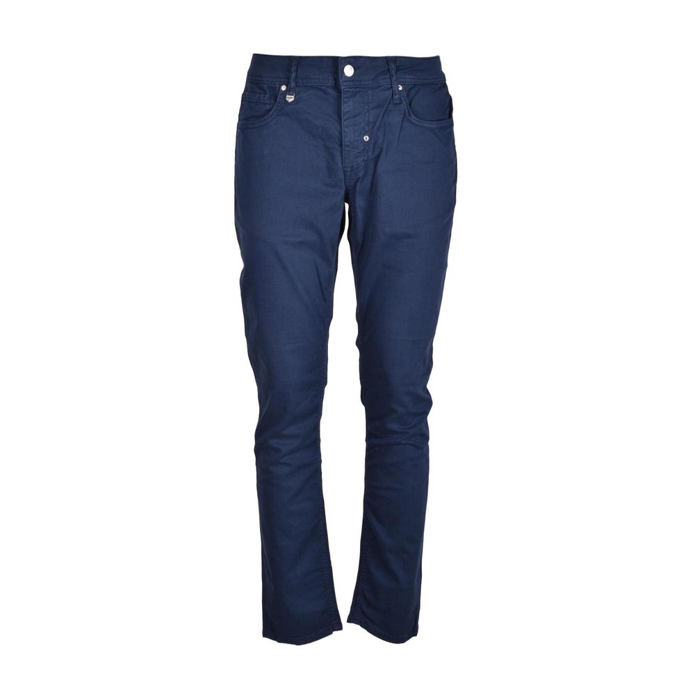 Blue Cotton Slim Fit Jean