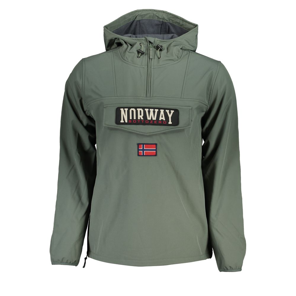 Green Polyester Men's Jacket