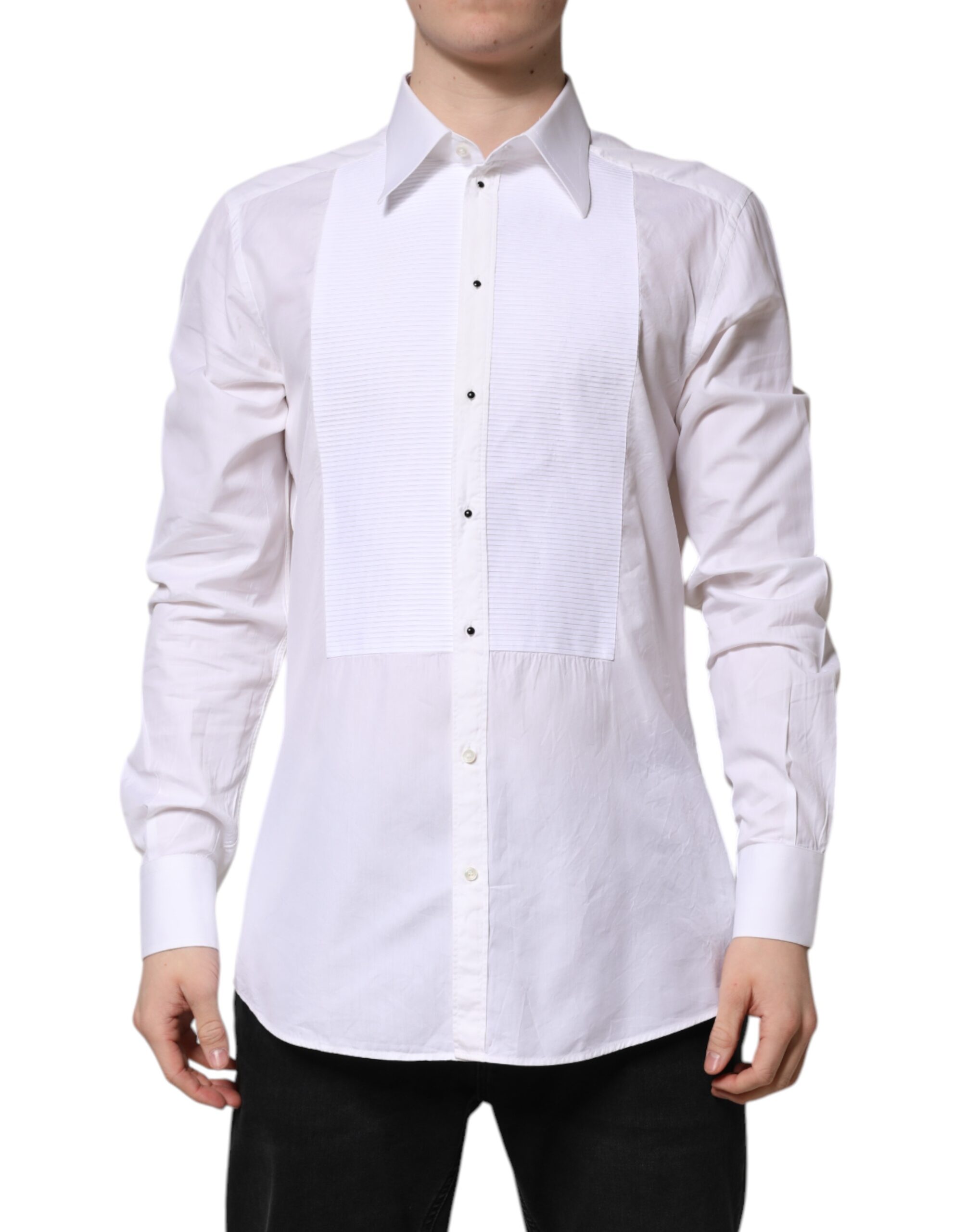 White GOLD Cotton Long Sleeves Formal Shirt
