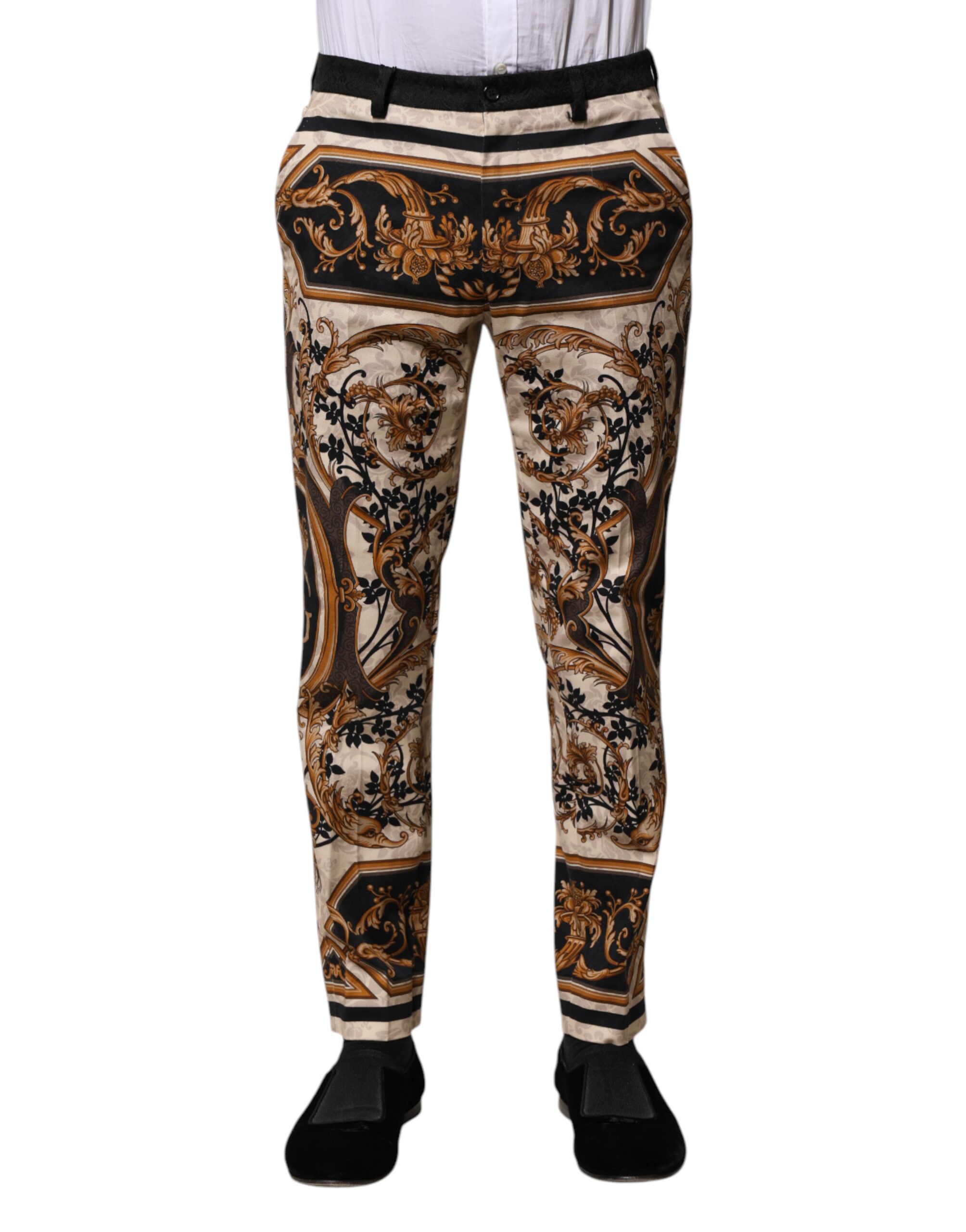 Multicolor Floral Print Dress Pants