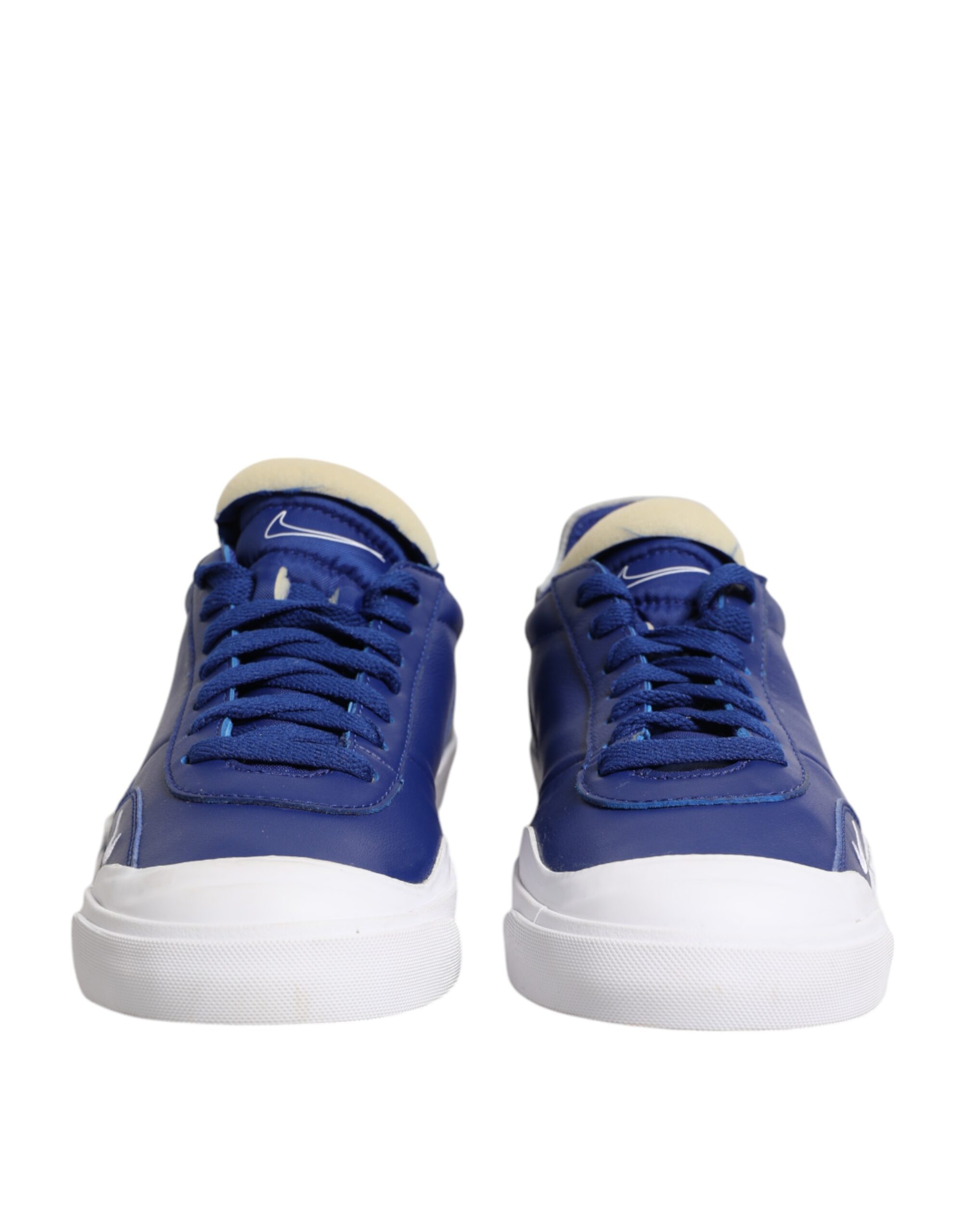 White Blue Lace Up Low Top Drop-Type PRM Sneakers Shoes