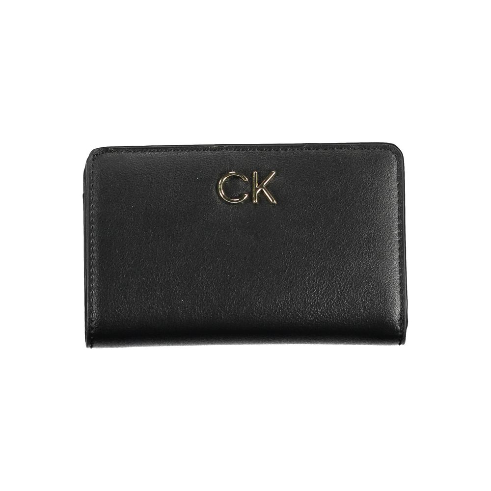 Black Polyester Women Wallet