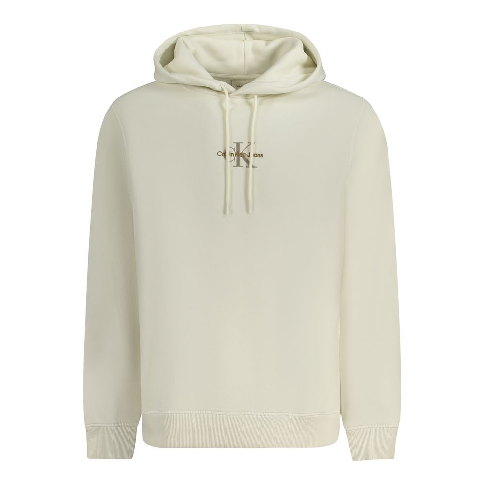 White Cotton Men's Hoodie