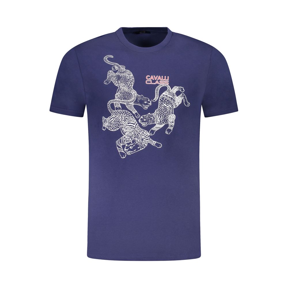 Blu Cotton Men T-Shirt