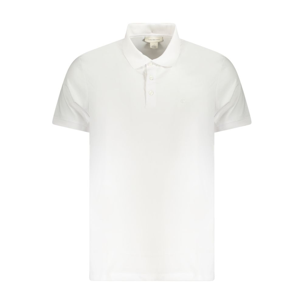 White Cotton Men Polo