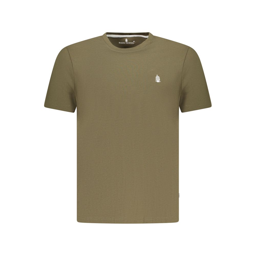 Green Cotton Men T-Shirt