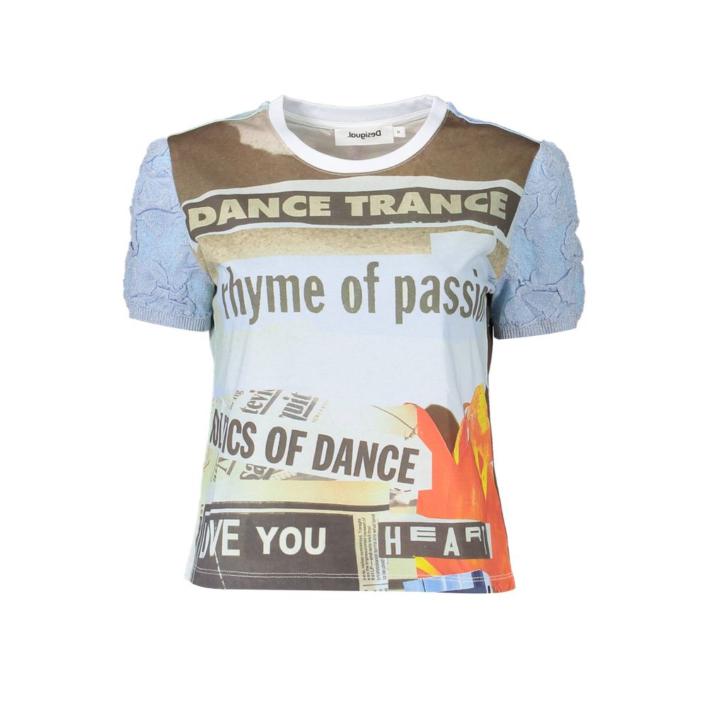 Blue Cotton Women Top