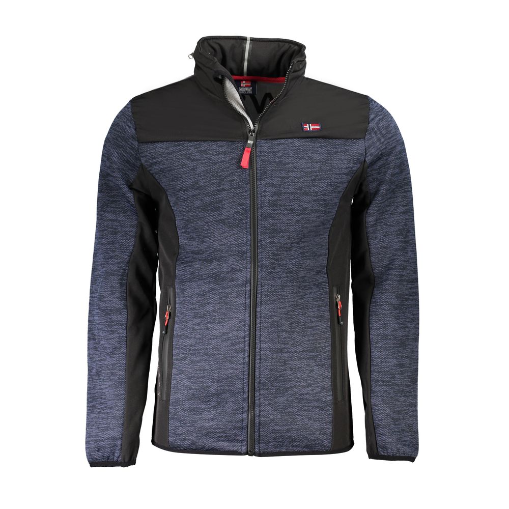 Blue Polyester Men's Jacket