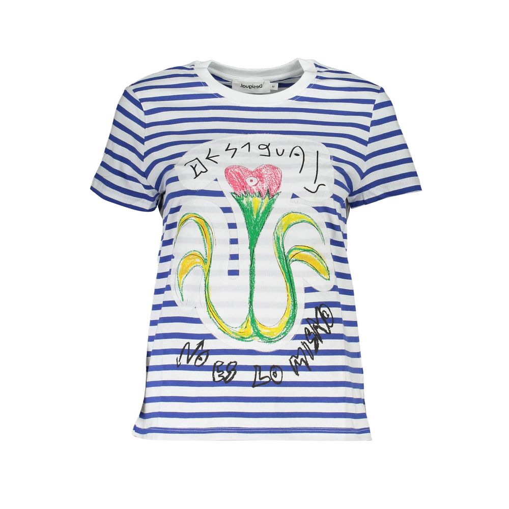 Blue Cotton Women Top
