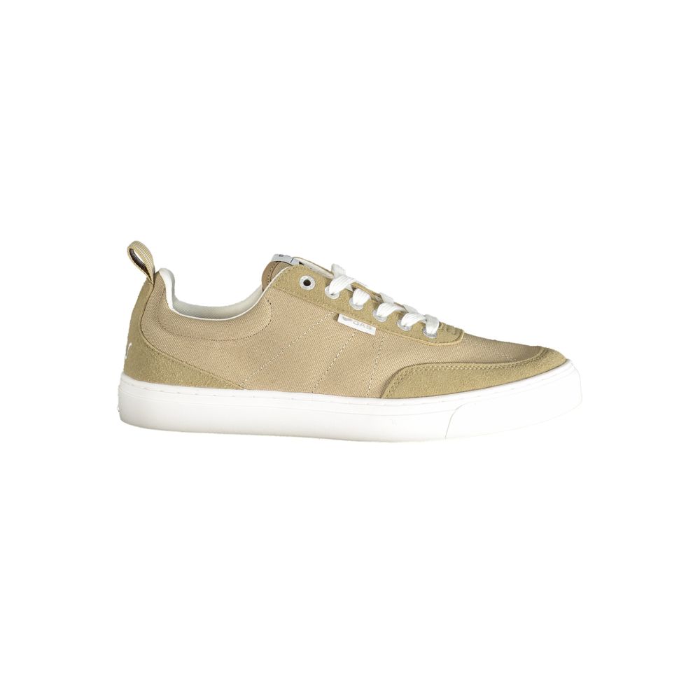 Beige Polyester Men Sneaker
