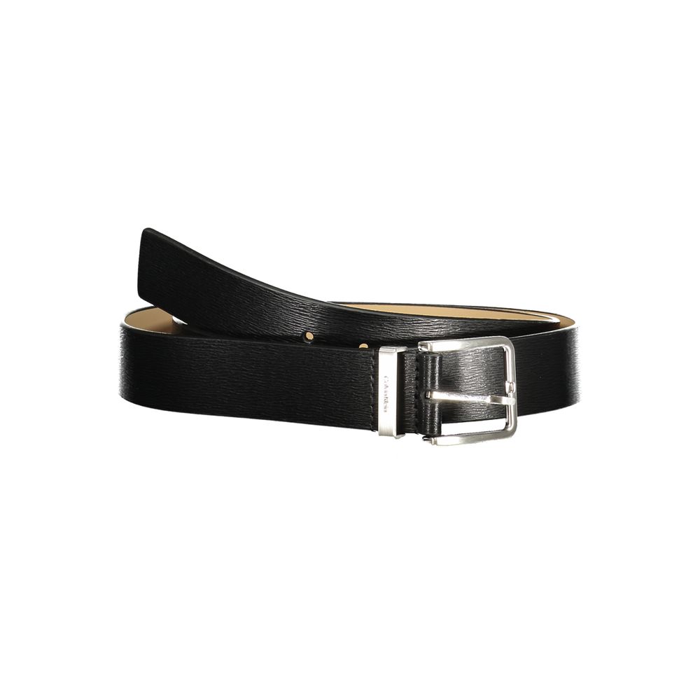 Black Leather Mens Belt