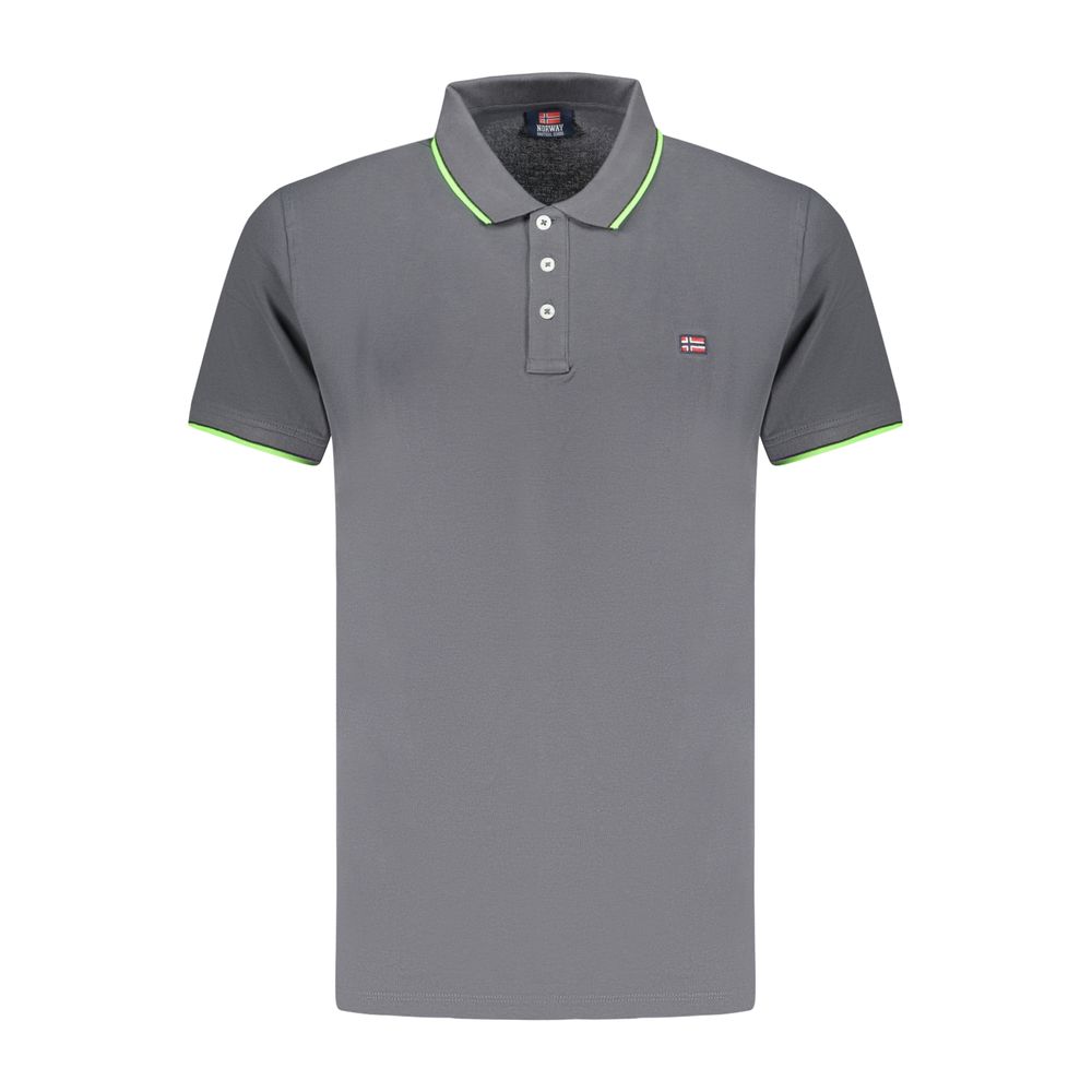 Gray Cotton Polo Shirt