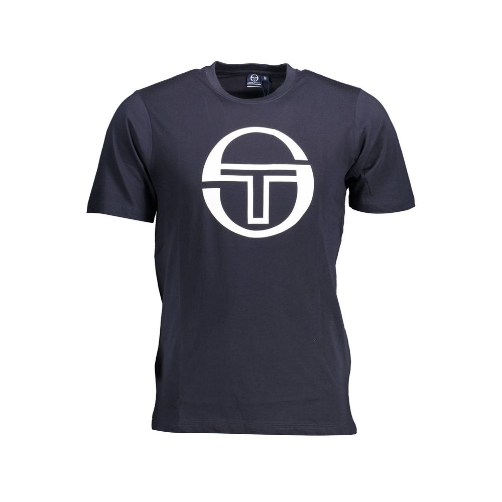 Blue Cotton Men T-Shirt