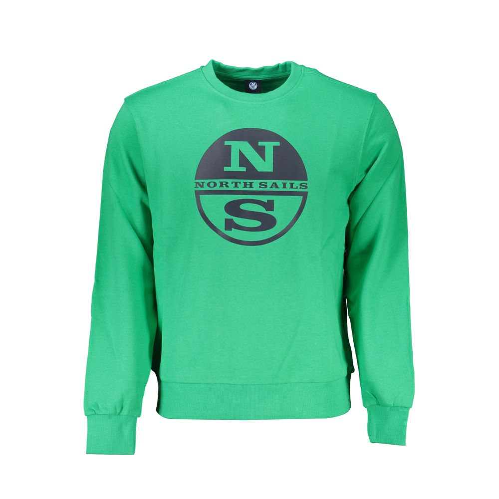 Green Cotton Men Sweater