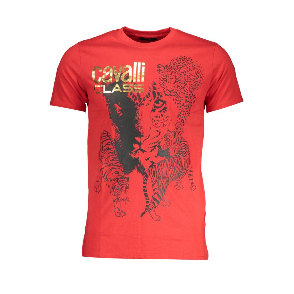 Red Cotton Men T-Shirt