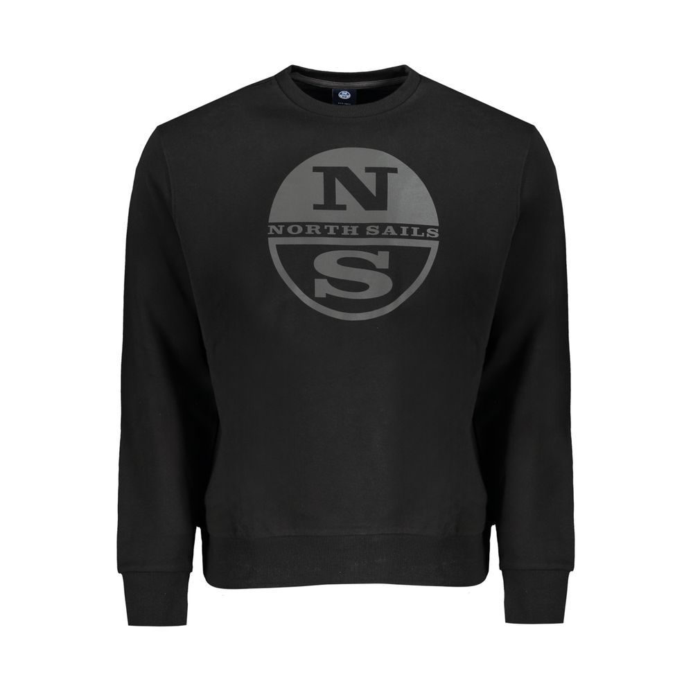 Black Cotton Men Sweater