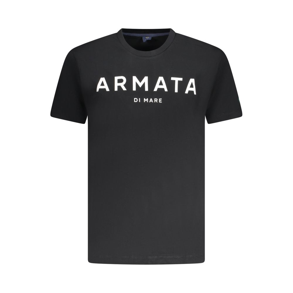Black Cotton Men's T-Shirt