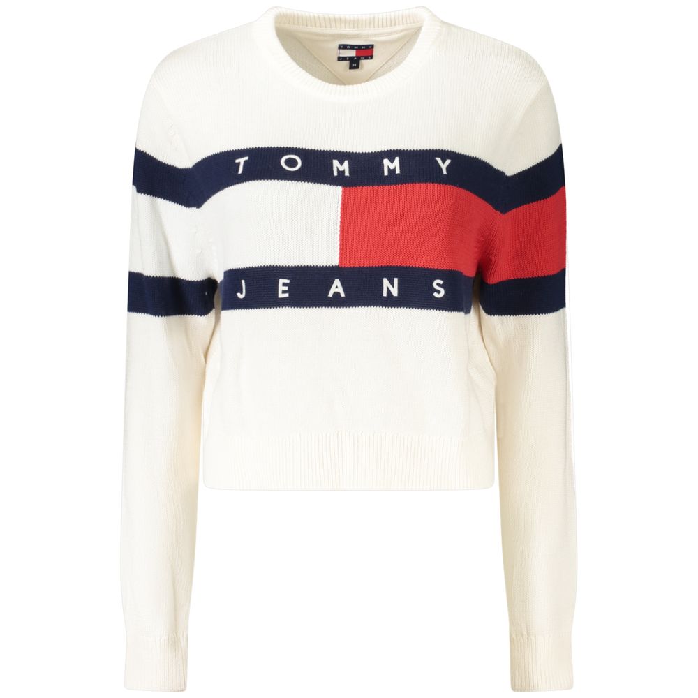 White Cotton Women Sweater