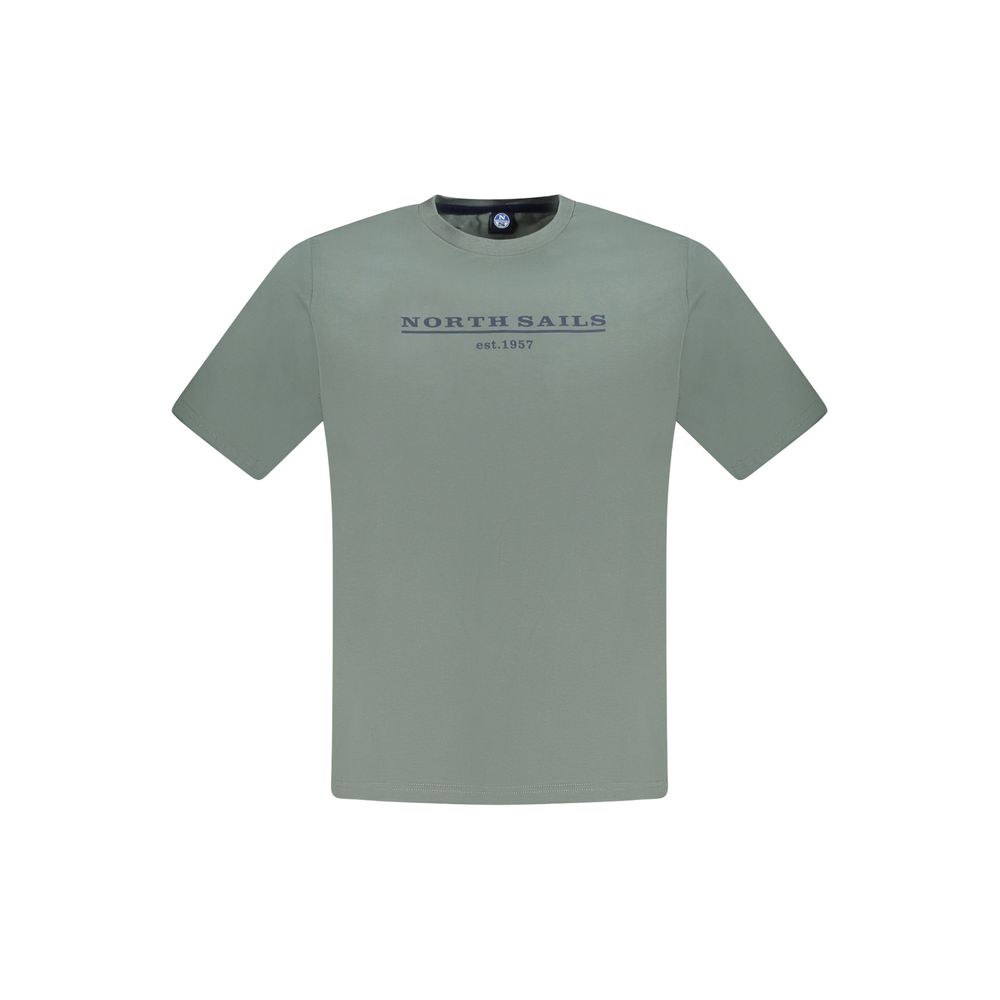 Green Cotton Men T-Shirt