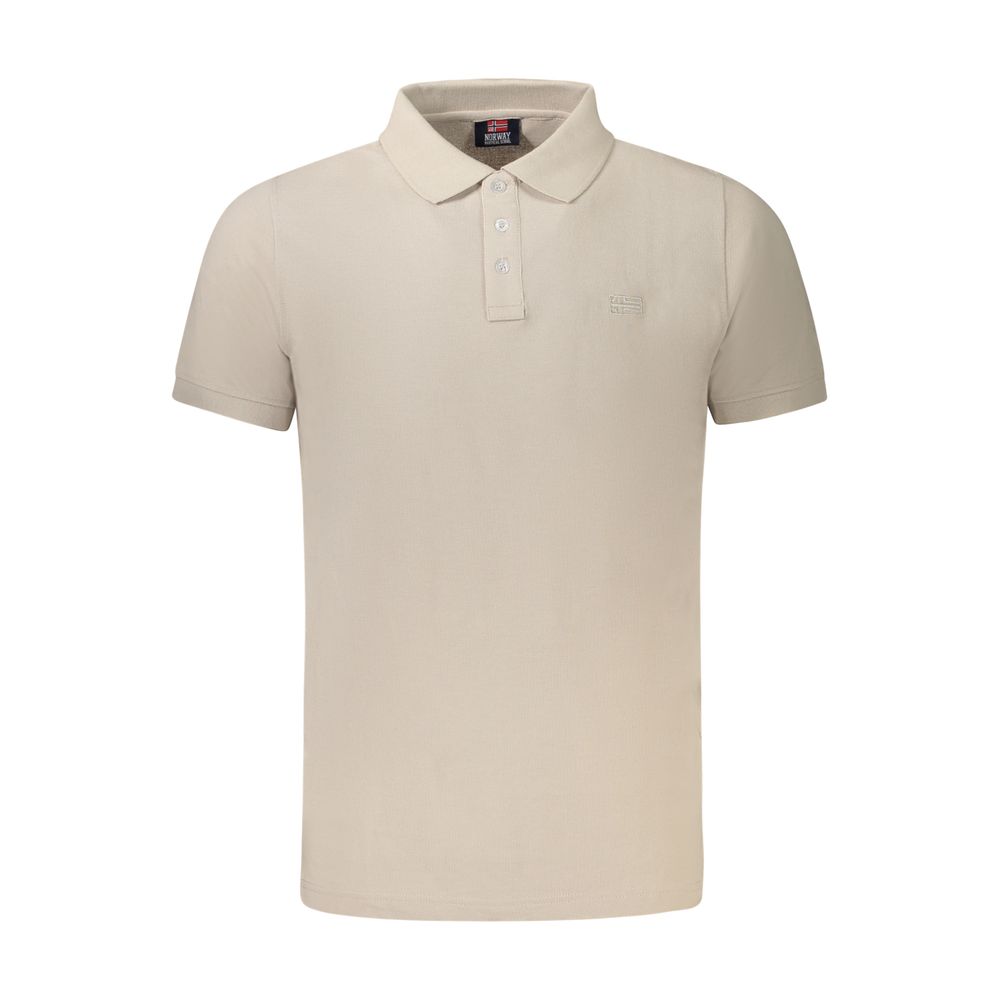 Beige Cotton Polo Shirt