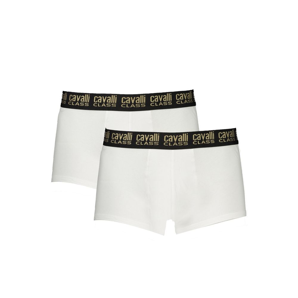 White Cotton Men's Boxer Briefs